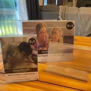 Set of 9 clear plastic frames